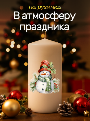 Наклейки переводные для свечей и декора Рождество из каталога Наклейки декупажные для декора свечей, яиц, изделий из гипса, в интернет-магазине BPW.style